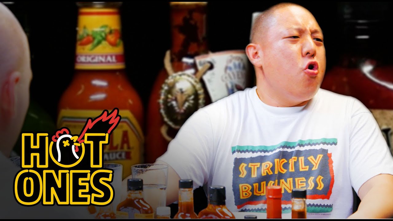 Eddie Huang Gets Destroyed by Spicy Wings | Hot Ones | First We Feast