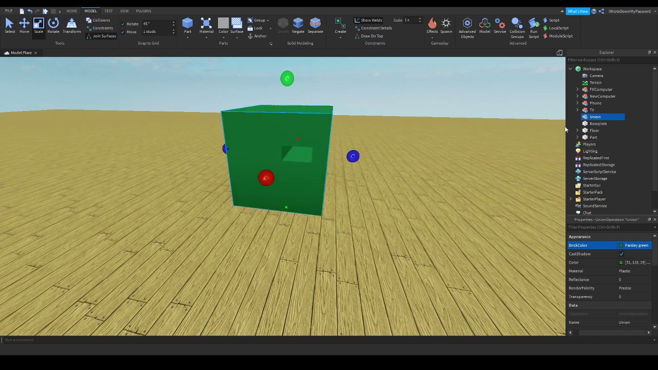 How to color unions in ROBLOX Studio! - YouTube