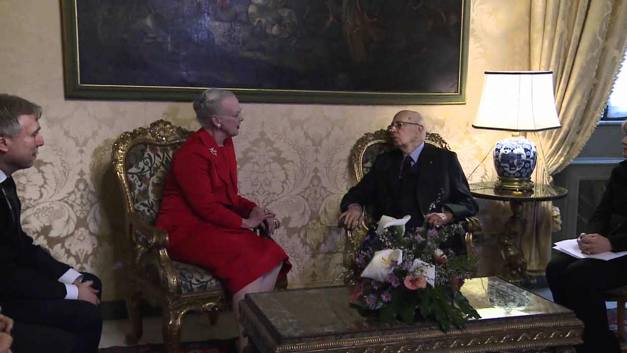 Giorgio Napolitano con la Regina Margherita II di Danimarca