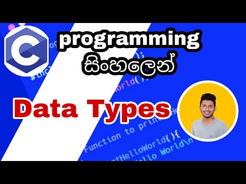 C Programming in sinhala part -Data types | int float double char string | Basic data types in c| LK