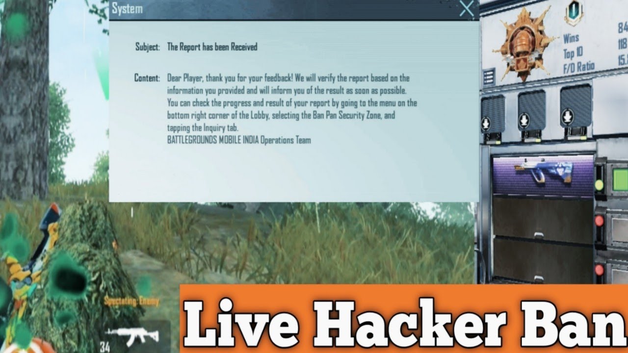 Battleground mobile India Hacker Ban Live || Solo Rank Push Hacker ...