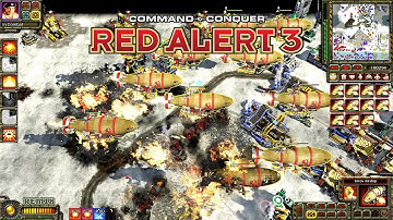 Command and Conquer Red Alert 3 Remix MOD Soviet in Northern Push MAP as Attacker Gameplay