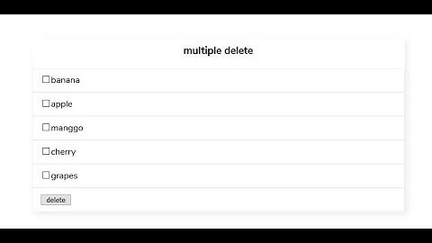 multiple delete with php & mysql