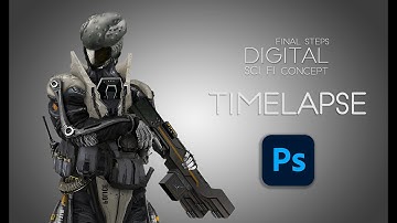 Sci Fi  Character concept - PhotoBashing + Paint Timelapse