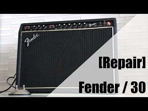 ギターアンプ（ちょいジャンク） Repair] Fender / 30 (1980) [ジャンクギターアンプ修理] - YouTube