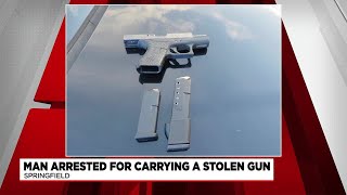 Man arrested for carrying stolen gun
