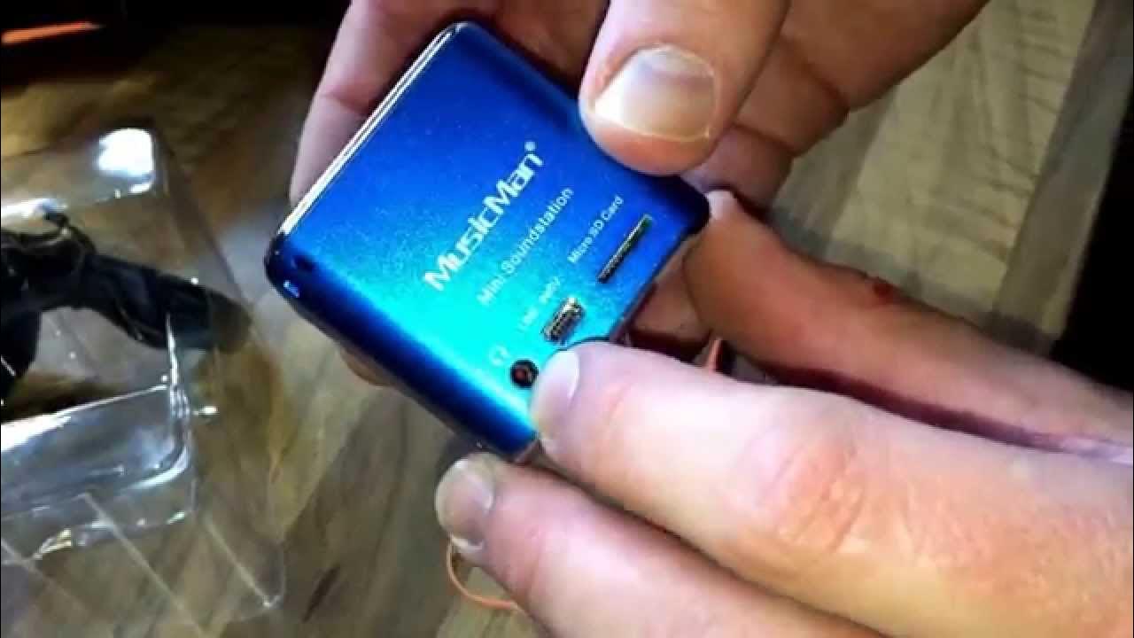 Music Man Mini Soundstation portabler Mini-Lautsprecher blau Unboxing -  YouTube