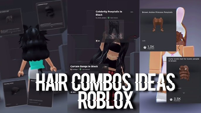 Hair Combos Idea Tiktok Compilation Youtube - roblox girl pictures black hair