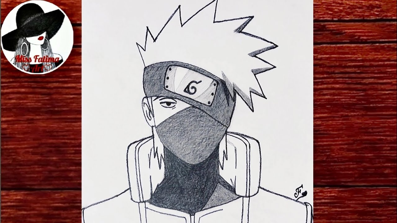 How to draw Kakashi Hatake || How to draw anime step by step || Kakashi ...
