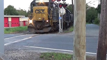 CSX GP38-2 #2725 with some Notch 8 for WPMI-61 on the Vineland Secondary in NJ on 8/23