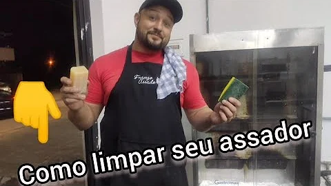 Como limpar espeto de máquina de frango?