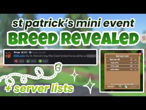 St. Patrick’s Event BREED REVEALED + New Server List Feature ☘️ | Wild Horse Islands