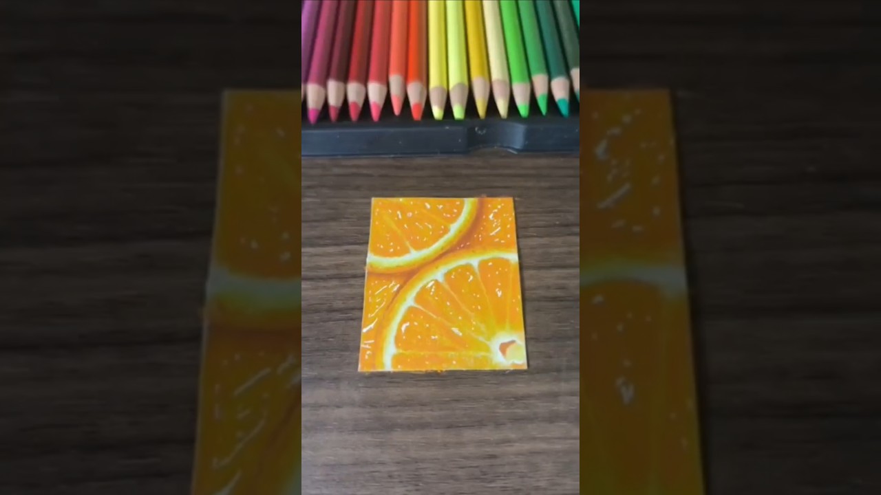 "Looks Like a Photo! Hyperrealistic Orange Slice Drawing 🍊 | Realism Art"