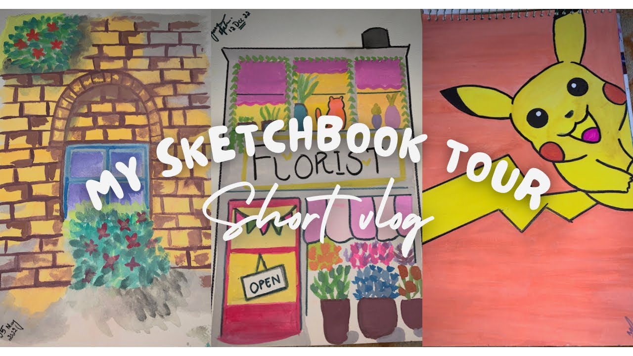 My sketchbook tour ️ | mahisvlog | MM creative ideas 💡 - YouTube