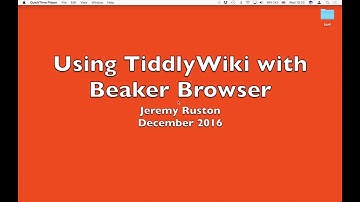 Demo of Beaker Browser and TiddlyWiki