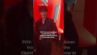 Seventeen’s Seungkwan spotted at Christian Louboutin