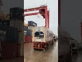 Container Truck To Take From Cane Equipment In Seaport On Raining In Kampong Saom