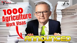 1000 Australia 🇦🇺 Farm worker Jobs | New Agriculture visa | No Age Limit | Free Food Flight + Home