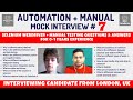 Automation + Manual Testing Interview for 0-1 Years - Automation Testing Mock Interview