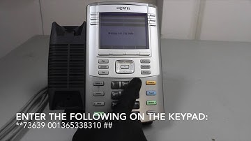 Nortel 1140e Factory Reset