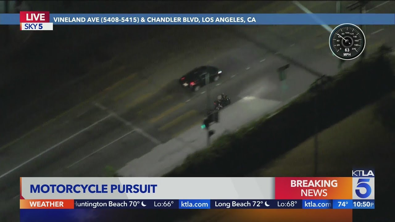 Speeding motorcycle leads authorities on chase through San Fernando ...