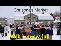 Christmas market in västerås | julmarknad i västerås | walk in snow | 4K HDR Walk