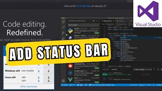How to Add Status Bar in Visual Studio Code 2025