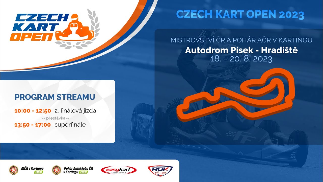 5. Závod CZECH KART OPEN 2023 ‐ Mistrovství ČR a Pohár AČR v kartingu Autodrom Písek 18. -20.8.2023