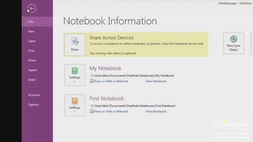 Creating Notebooks in OneNote 2013
