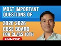 Math's Board Exam |Most important🔥 Questions Class10th |Basic | CBSE BOARD 2025 - 2026 || 5 Mark's 