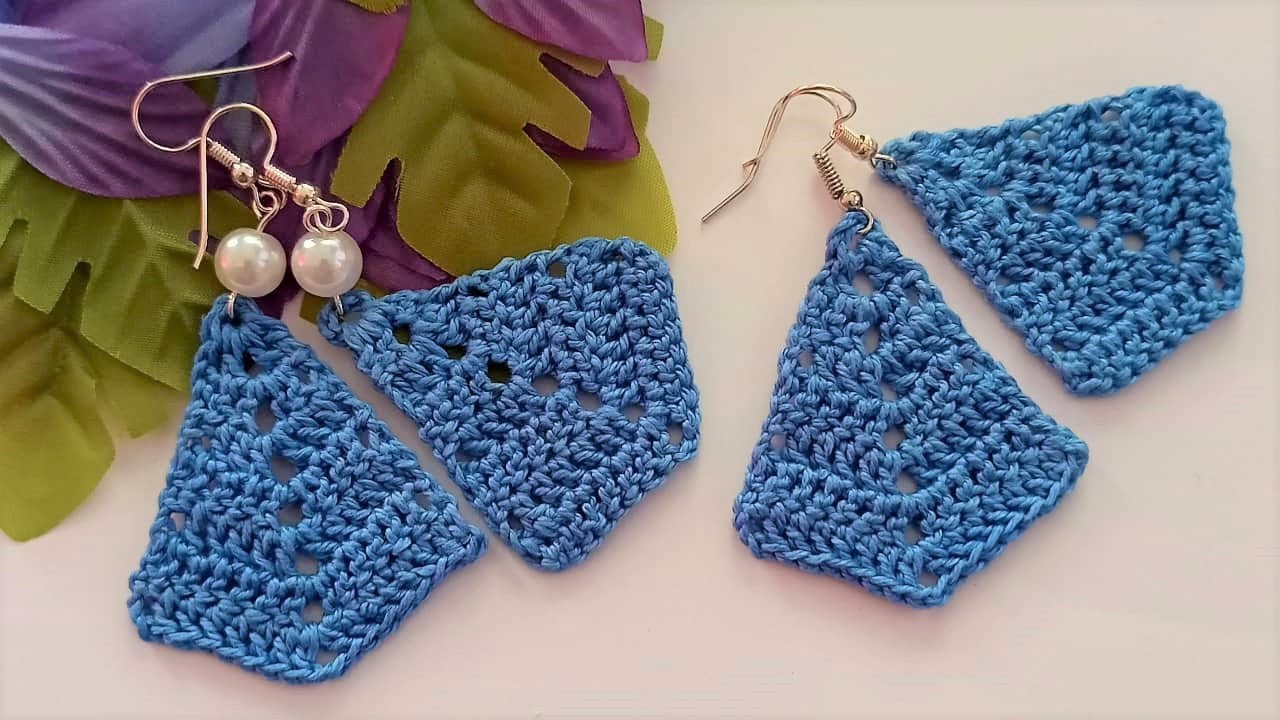 CROCHET EARRINGS | HOW TO CROCHET DANGLING EARRINGS | DIY TUTORIAL | CROCHET FOR BEGINNERS