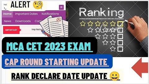 MCA-CET RANK DECLARE DATE 2023 EXAM 💙 CAP ROUND UPDATE #mcacet2023 #mcacet