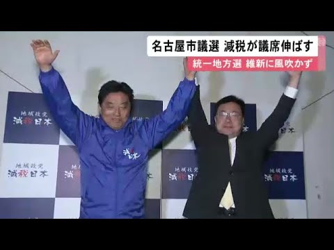 維新は1議席…名古屋市議選の結果に減税日本代表・河村市長「民主主義の大勝利」議席数を9から14まで伸ばす (2023/04/10 12:38)