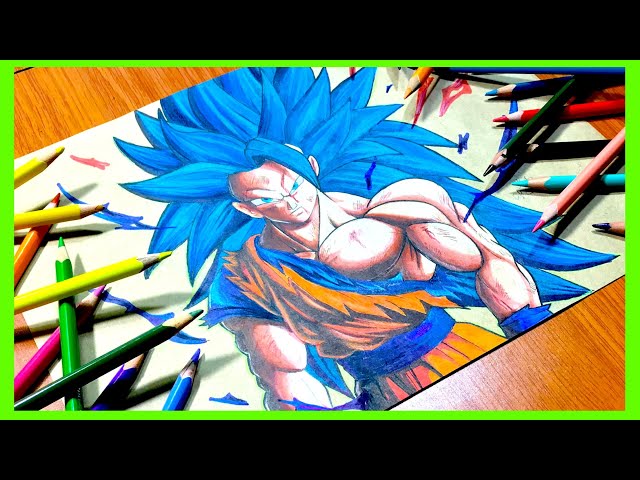 Como desenhar o Goku super Sayanjin BLUE! #comodesenhargoku #comodesen