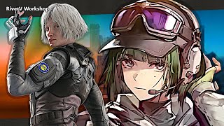 Rainbow Six Siege Original vs Collab - Art Comparison | Arknights/明日方舟 R6S アート比較