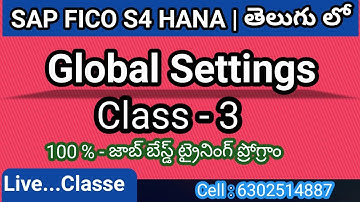 Global Settings In SAP FICO | SAP FICO Training In Telugu | SAP FICO Course In Telugu | By Lokesh
