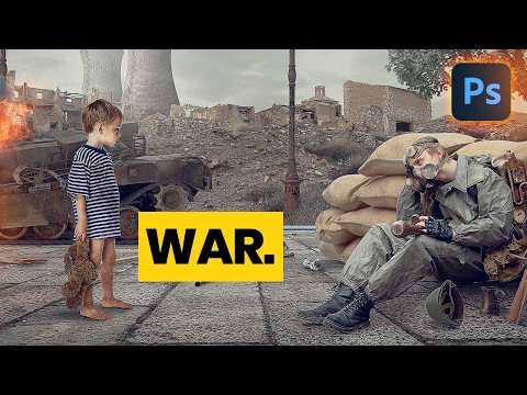 Cinematic War Scene In Photoshop — Full Compositing Tutorial