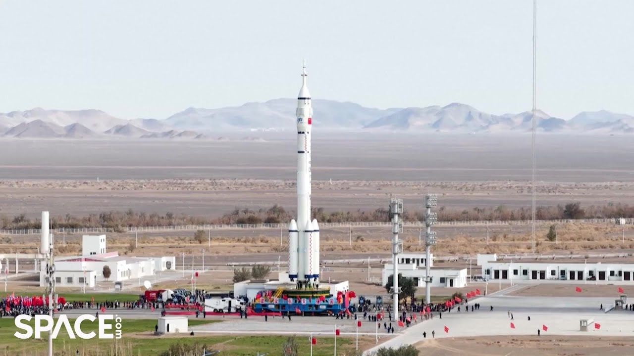 China rolls out Long March 2F rocket for Shenzhou 21 crew launch