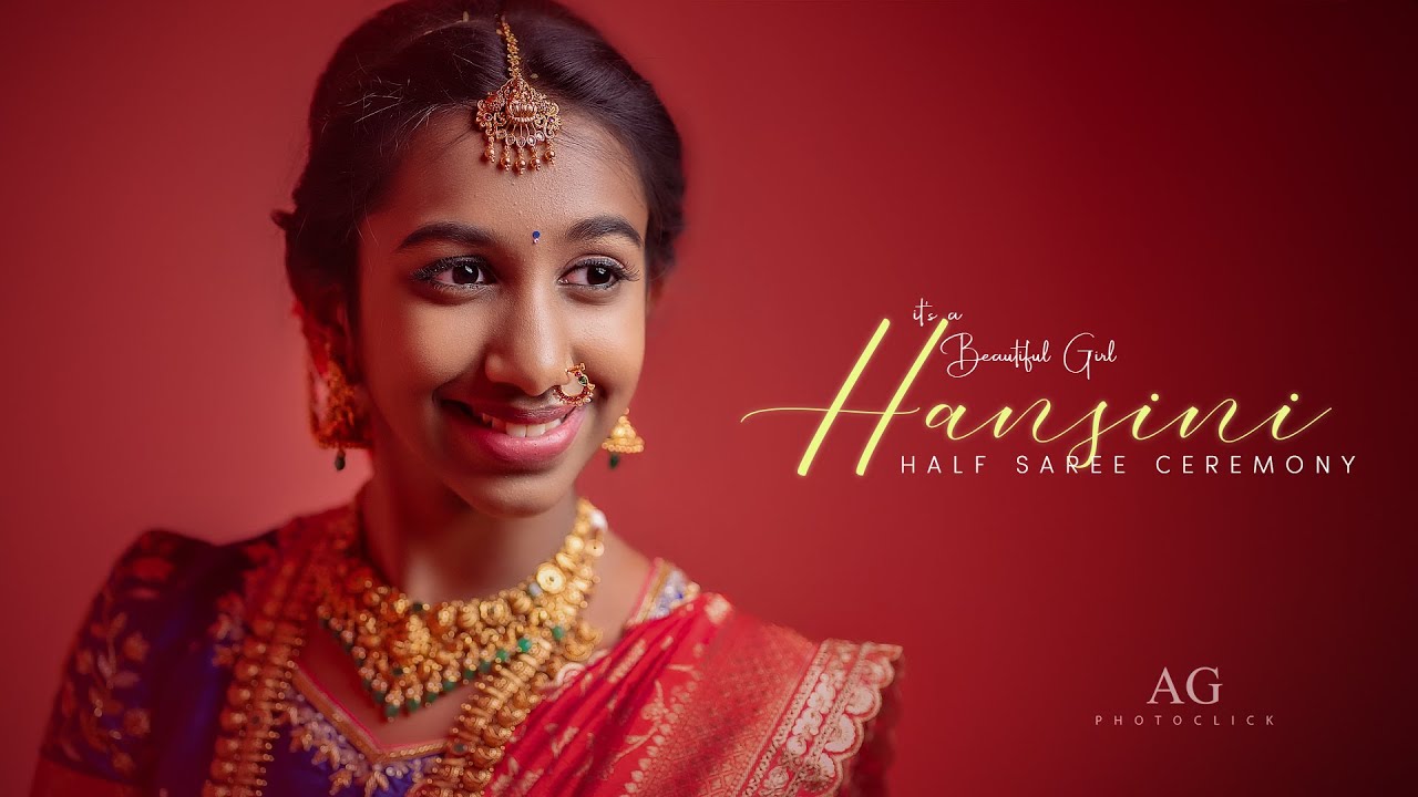 Hansini Half Saree Ceremony AG photoclick Afzal&Ghouse YouTube