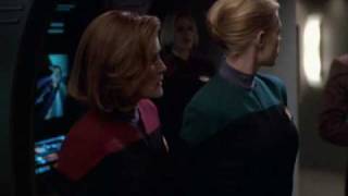 Star Trek Voyager, Relativity. 4 of 4. Janeway drafted. Three Braxtons !!!!! LOL.