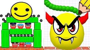 Draw to Smash Puzzle VS Hide Ball Brain Teaser Logic || Gameplay Walkthrough Weekend!