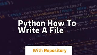 python how to write a file