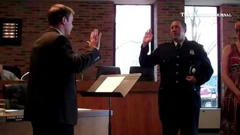 @MayorChase Ritenauer swears in #Lorain Fire Lt. J...