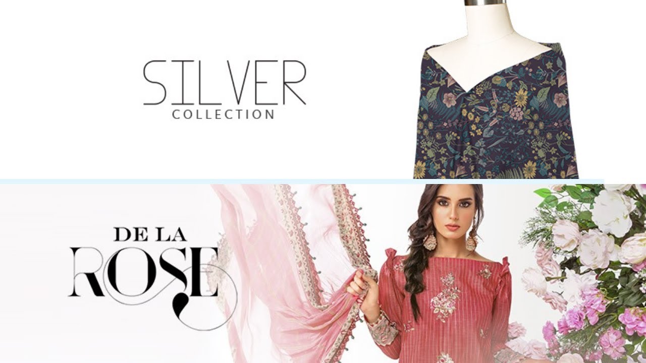 Alkaram  Unstitched Silver Collection2020  De La Rose Fashion Collection - Unstitched 2020WithPrices