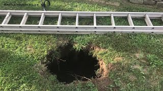 88-year-old man rescued after fall down collapsed cesspool