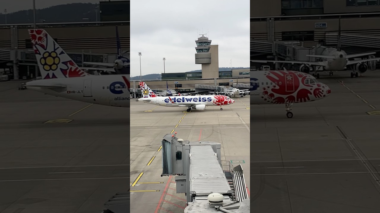 Edelweiss Airbus A320-200 Help-Alliance taxiing at Zurich