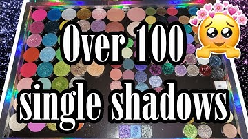 Decluttering ALL my single shadows WITH SWATCHES #declutter #thebrutallyhonestbeauty