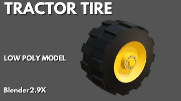 low poly tractor tire modeling in blender 2.9x