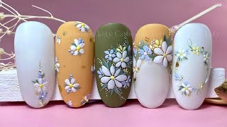 Daisy Nail Art|Spring Nail Art|Flower Nail Art|Easy Spring Nail Art|Bluesky|Jeulia