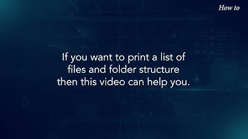 How to Print a List of Files